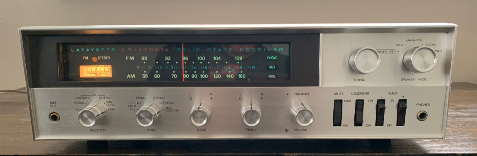 Vintage Lafayette LR-1000TA Receiver, 1969, WORKS With Issues, See Description