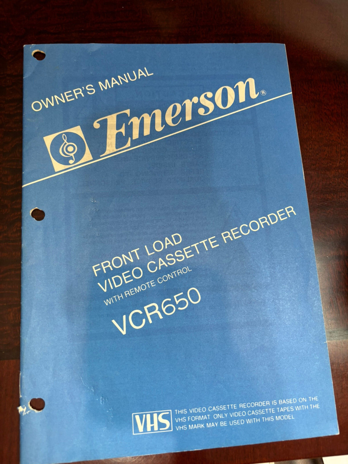 EMERSON VCR650 OWNERS Manual -USER GUIDE FROM THE USA **ORIGINAL**
