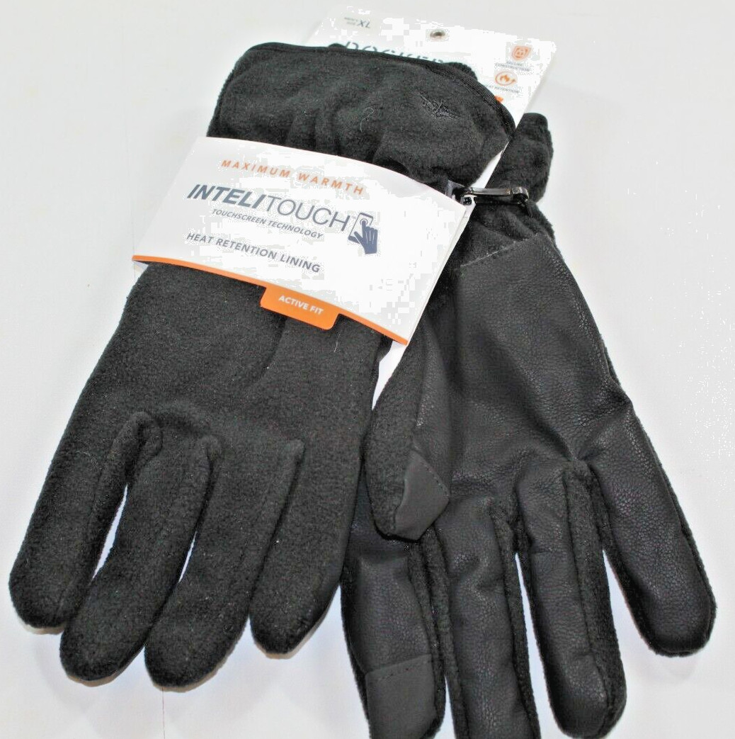 Dockers Intelitouch Mens Max Gloves Sz XL Heat Retention Lining NWTS $38 Retail