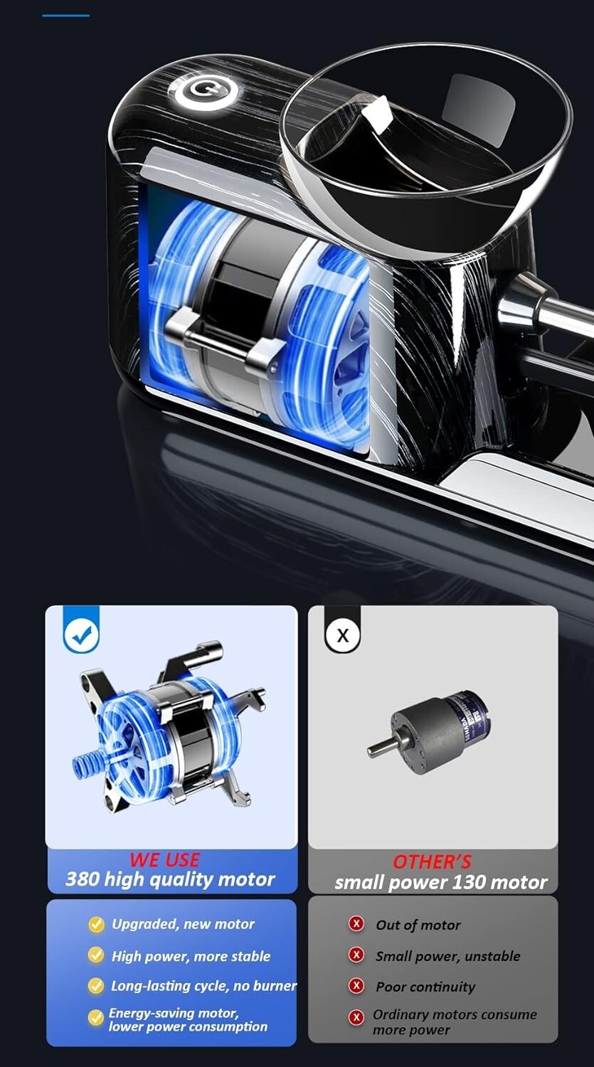 Electric Cigarette Rolling Machine, Portable Tobacco Injector Machine can Grind