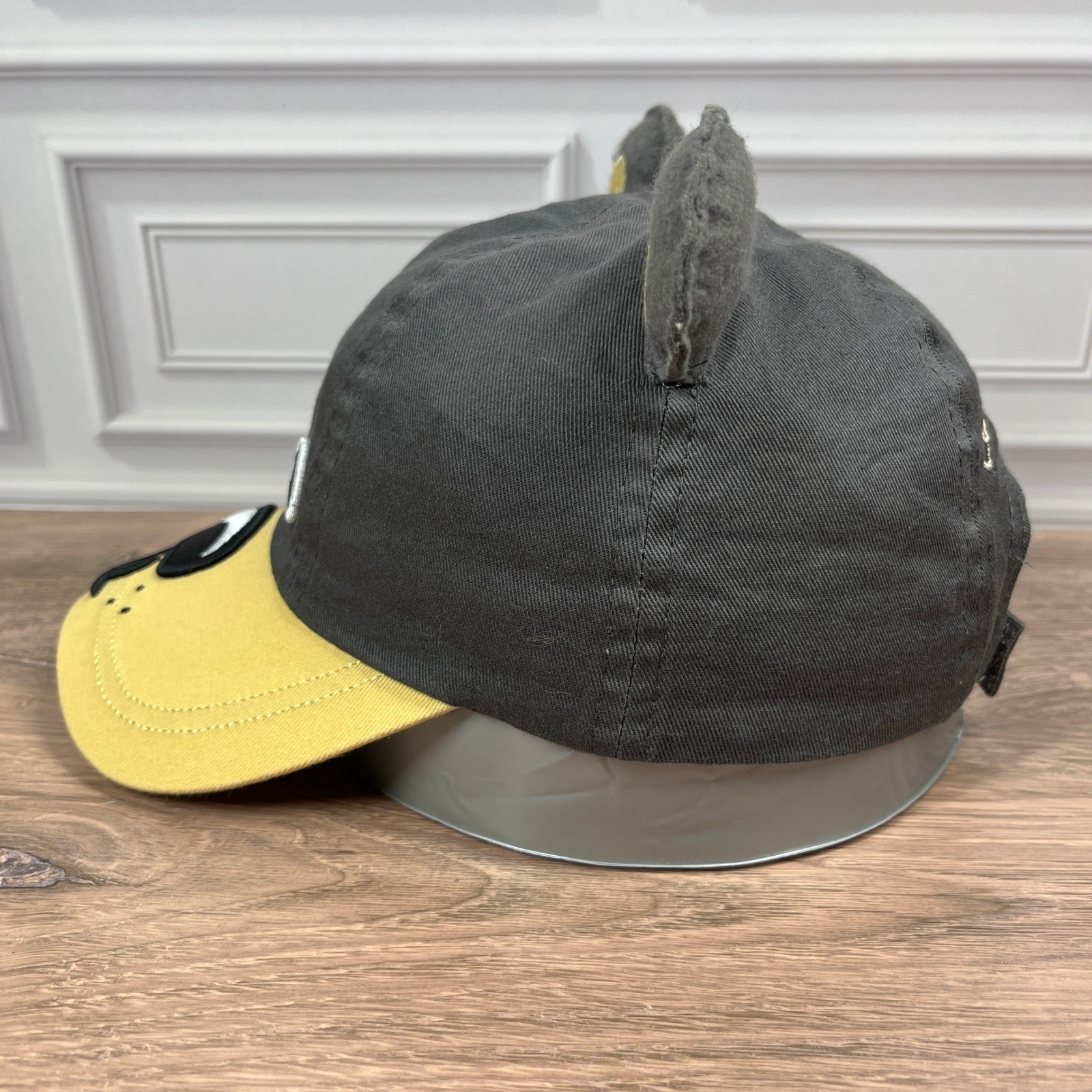 Kids Bear Baseball Cap Lost Lake Resort OS Grey Yellow 3D Ears Embroidered Hat