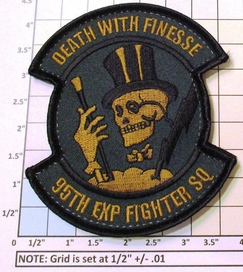 USAF MILITARY PATCH: #13367 95TH EXP FIGHTER SQUADRON F-22 RAPTOR EUROPE