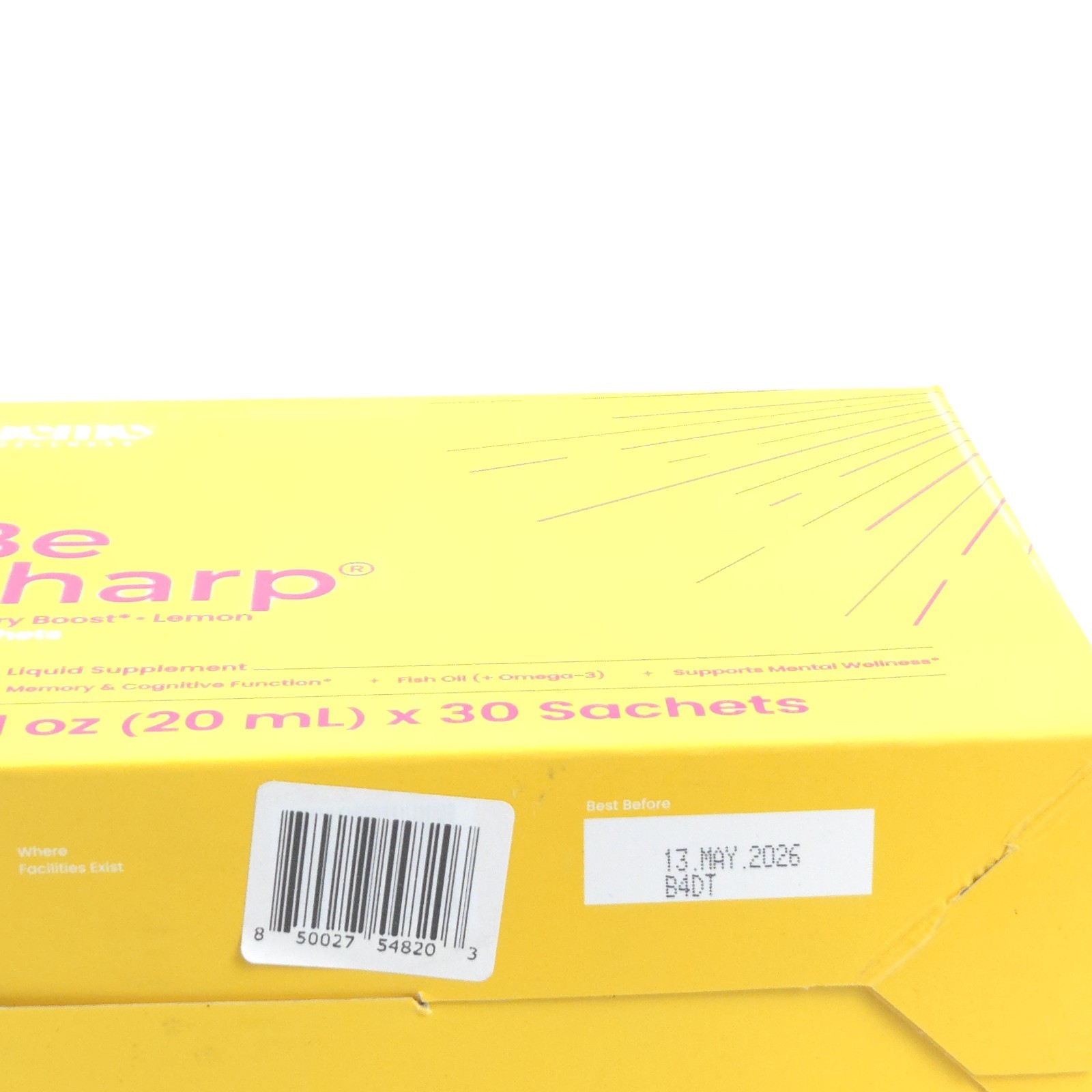Beme Wellness Be Sharp Lemon Memory Boost 30 Sachets Liquid Supplement