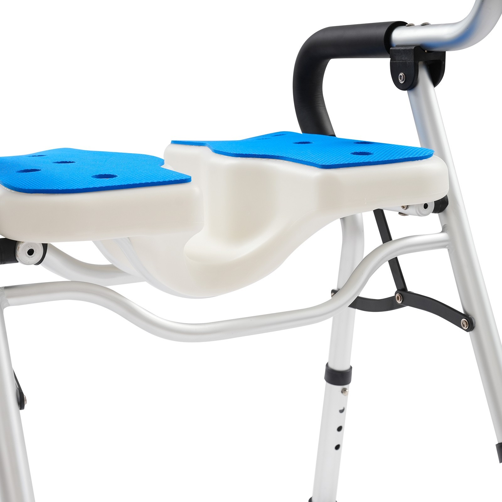Heavy Duty Shower Chair U-Shape Seat Foldable Shower Chair for Private Washing