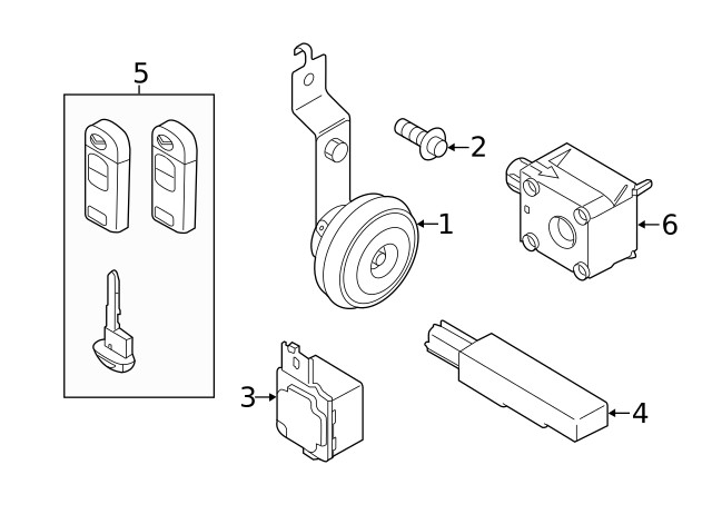 Genuine Mazda Keyless Entry Transmitter TKY2-67-5DY