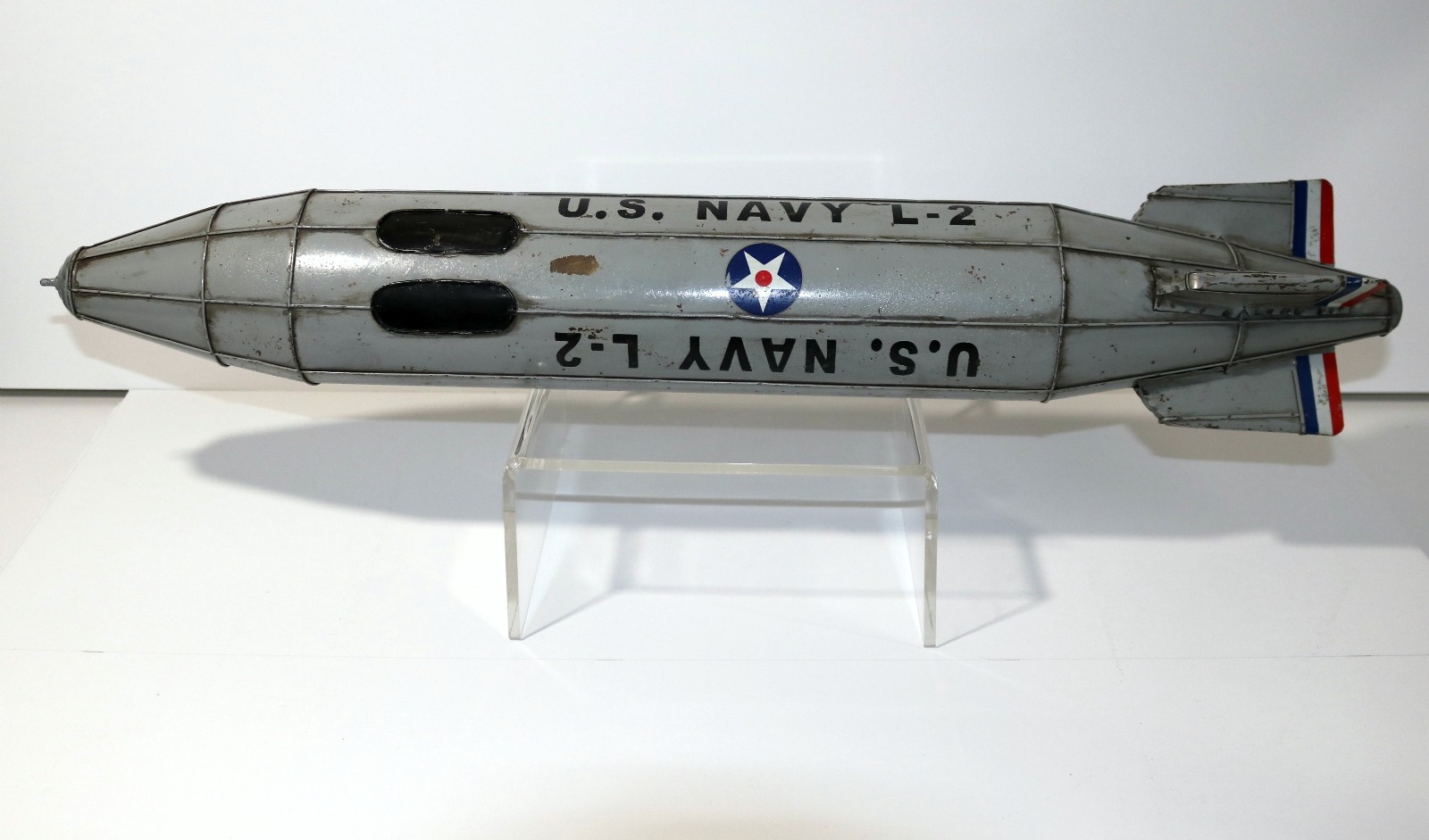 NAVY L-2 Airship Blimp ZEPPELIN Rocket Metal Model 26" Long Vintage