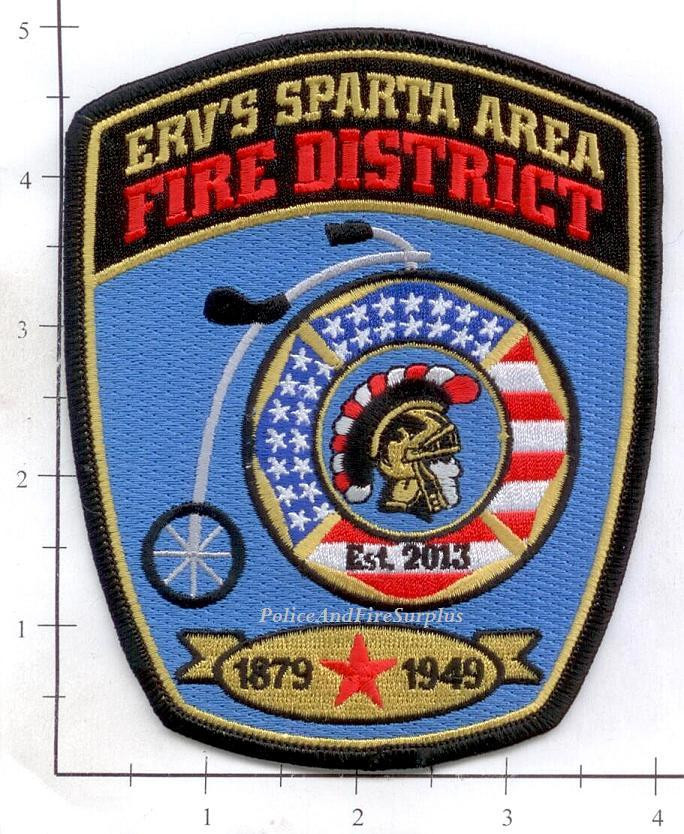 Wisconsin - ERV's Sparta Area Fire District WI Fire Dept Patch