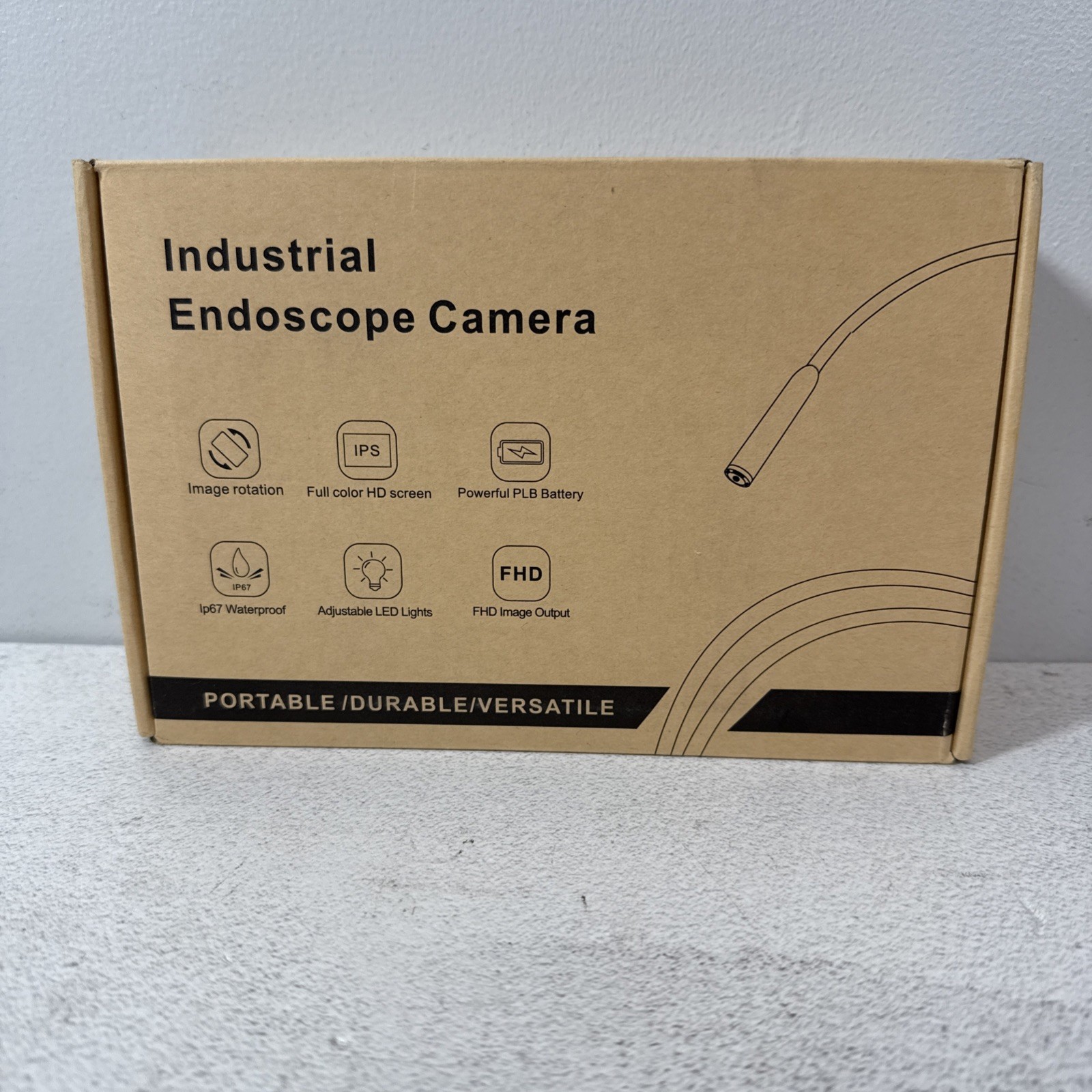 ILIHOME Handheld Industrial Endoscope Borescope Inspection Snake Sewer Camera