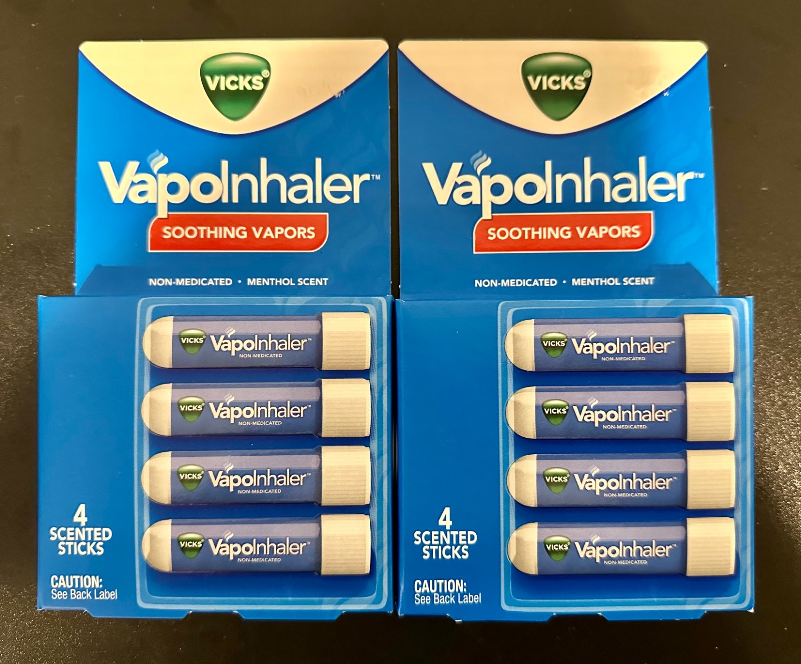 Vicks VapoInhaler With Refreshing Vicks Vapors, Menthol Scent 2 BOX PACK *NEW*