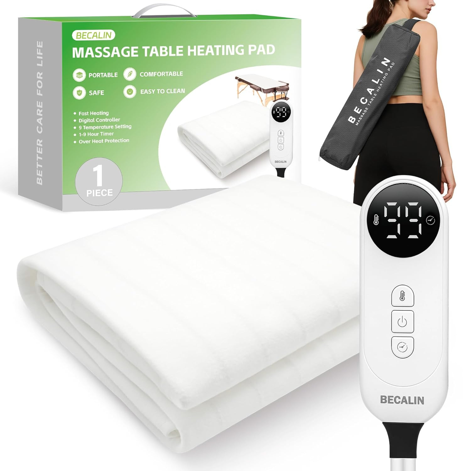 Massage Table Warmer Heating Pad Professional SPA Massage Bed Warmer with Tim