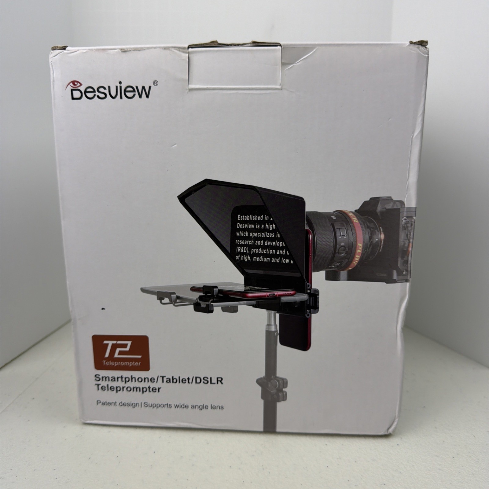 Desview T2 Teleprompter 8inch for iPad Smartphone Interview DSLR Camera P18