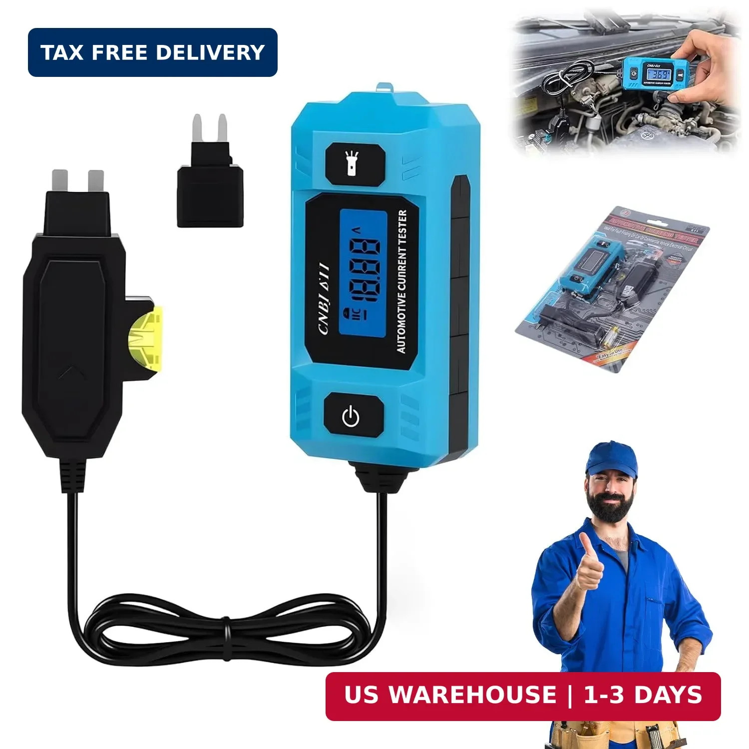 Automotive Circuit Fault Probe Tester, Portable High-Precision 20A 48V Car Circu