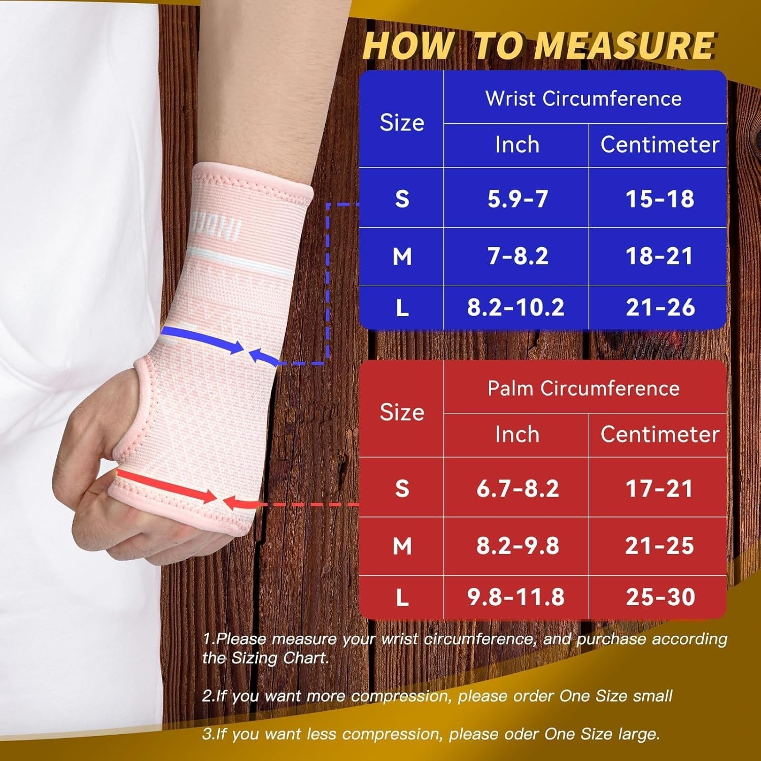 INDEEMAX Copper Wrist Compression Sleeve 1 Pair, Comfortable Hand Brace Suppo...