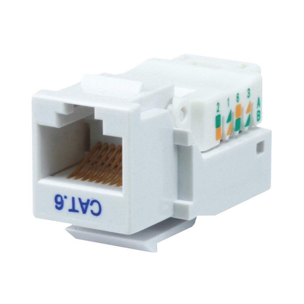 MONOPRICE 1044 Datacom Jack,Cat6,Tooless,White 13U634