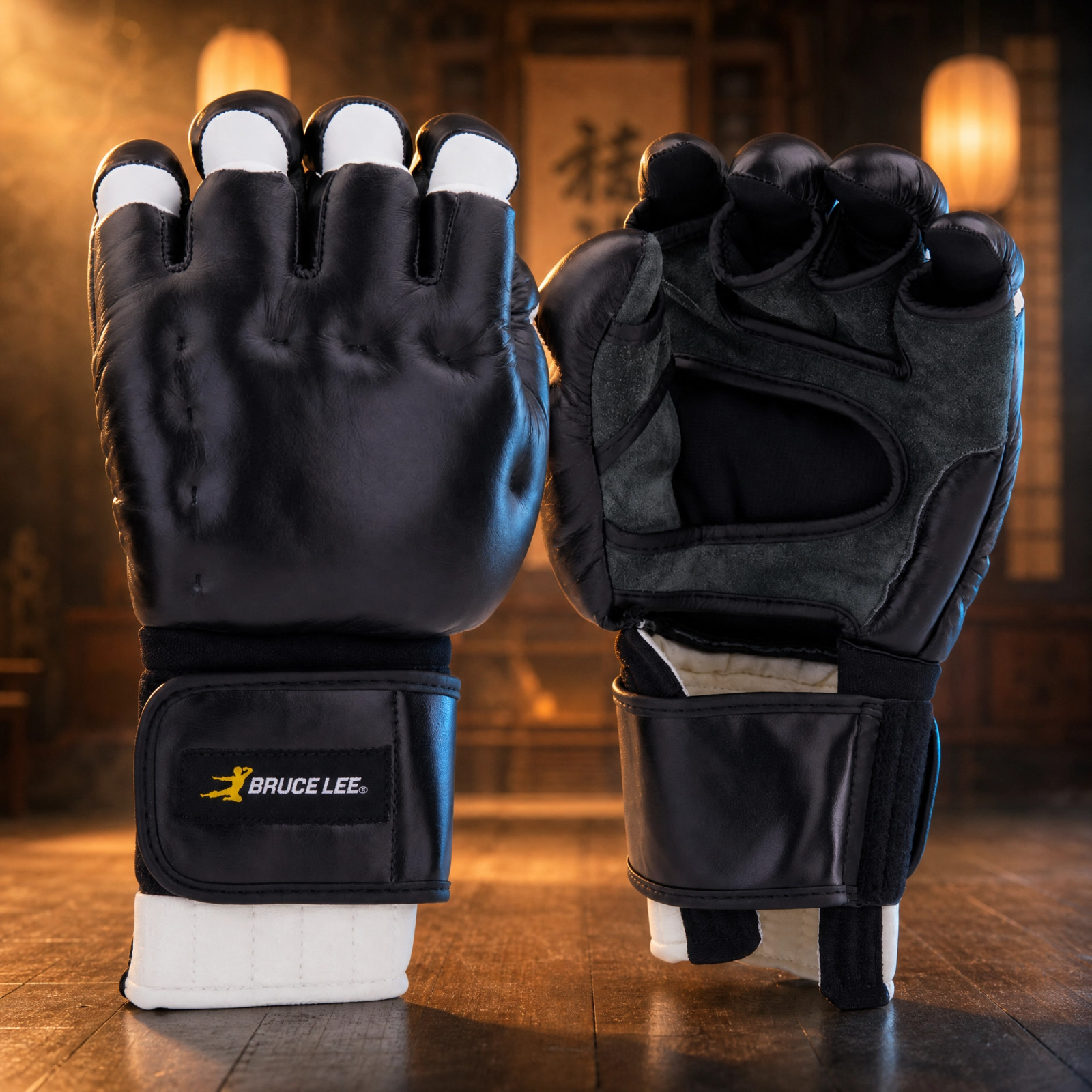 Kenpo, JKD Martial Arts Gloves, Leather Boxing Gloves.