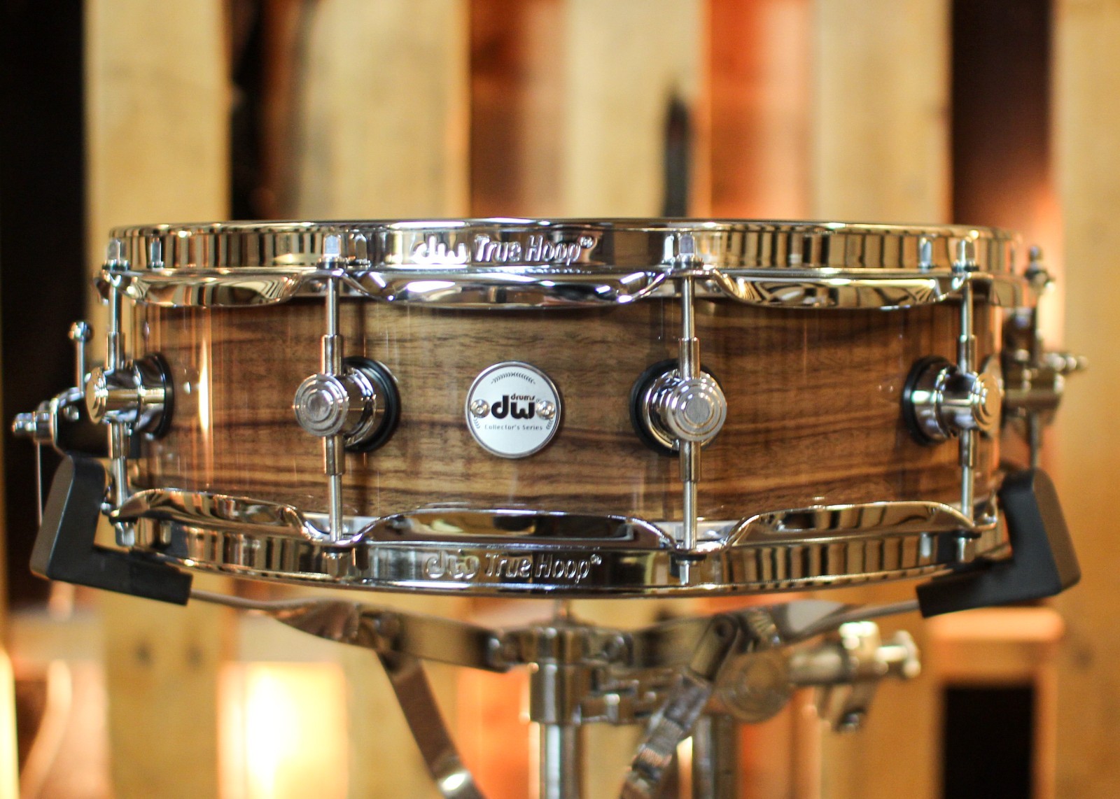 DW 4x14 Collector's Pure Walnut Exotic Quilted Walnut Snare Drum - SO#1424831