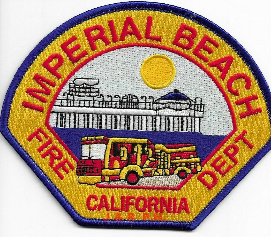 Imperial Beach  Fire Dept., California  (5" x 4" size) fire patch
