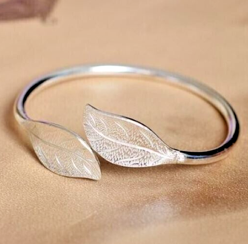 VALENTINE GIFT 4 WOMEN'S Adjustable Solid Metal Charm "LEAF" Toe Ring 925 Silver