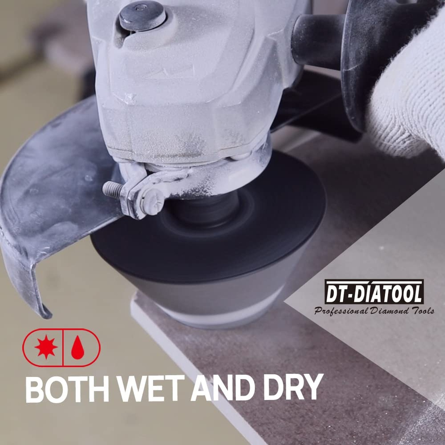 DT-DIATOOL Diamond Beveling Chamfer Bits for Granite Marble Tiles Existing Ho...