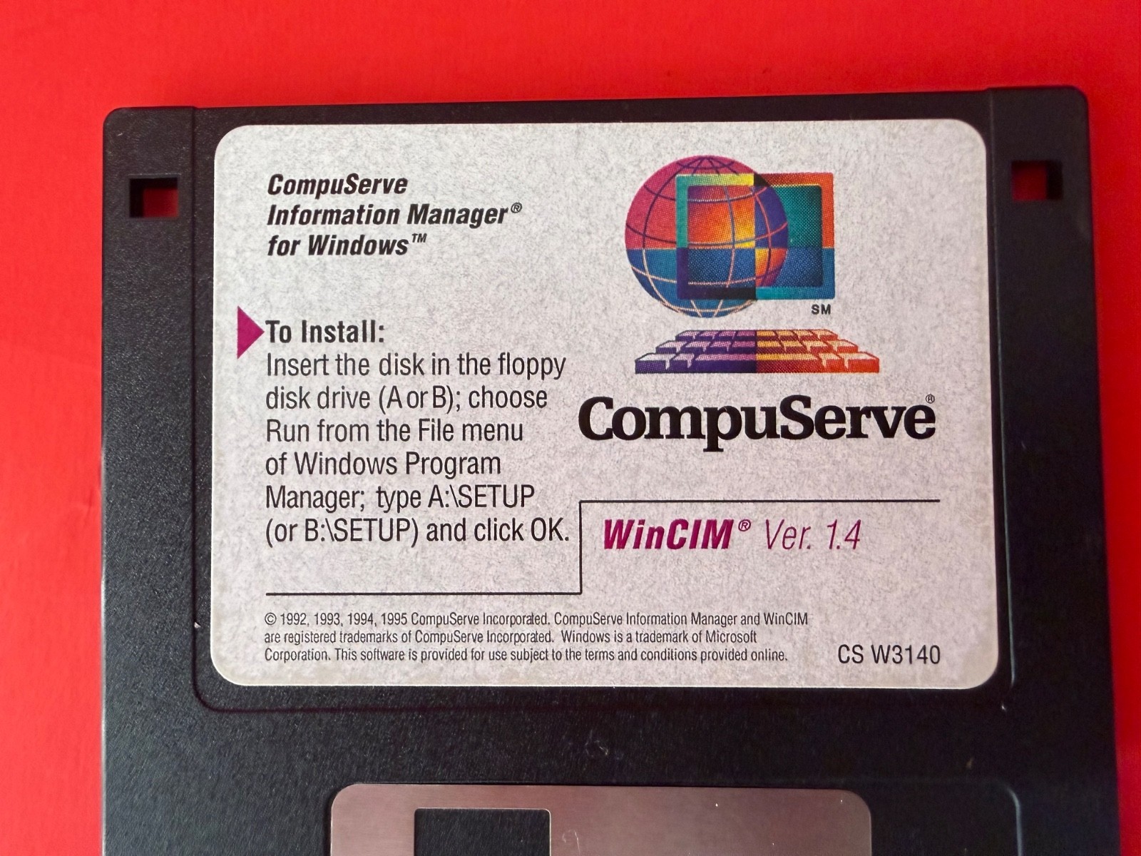 CompuServe 3.5" Floppy Set of 3 Windows PC