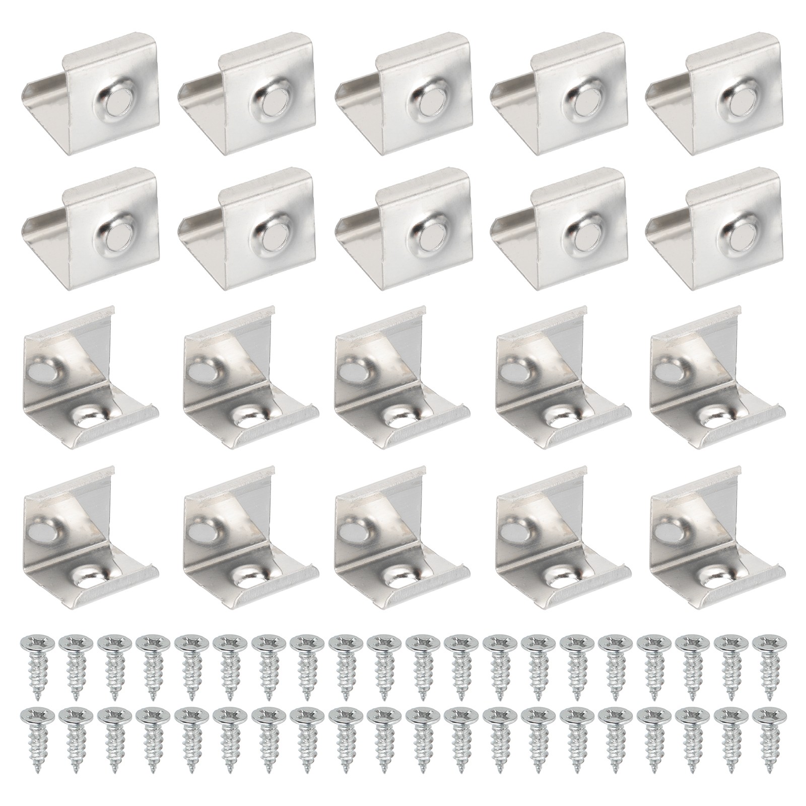 LED Strip Clip 30Pcs, Stainless Steel for 10mmx10mm LED Strip V Aluminum Channel