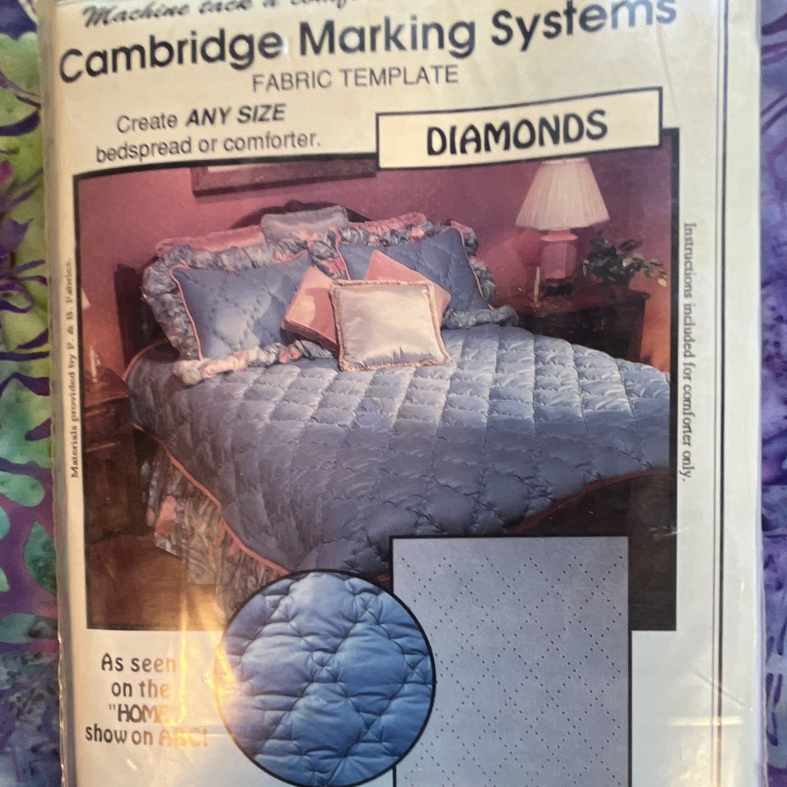 Cambridge Marking Systems Fabric Template Diamonds Quilting Marking System