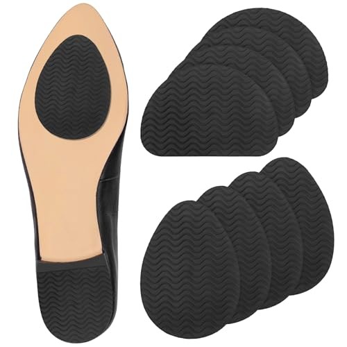 8 Pcs Non Slip Shoe Pads, Self-Adhesive Shoe Sole Protector Black High Heel