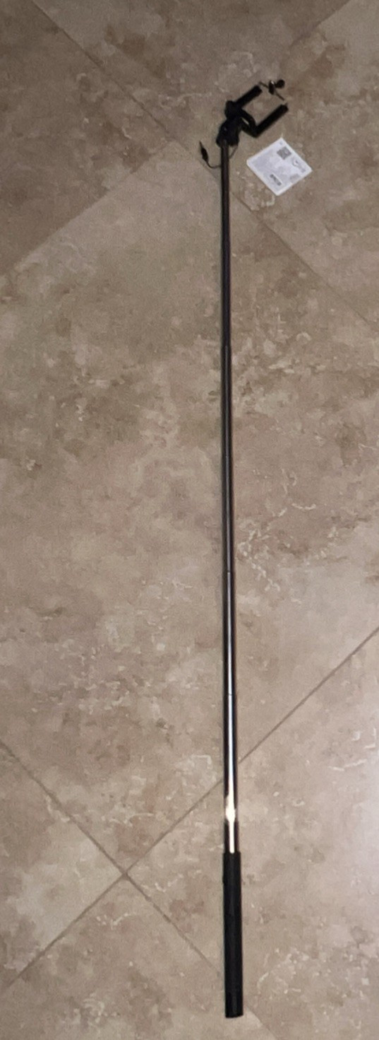 Adjustable Black Selfie Stick/ Snap Button / Compatible with Many Smartphones