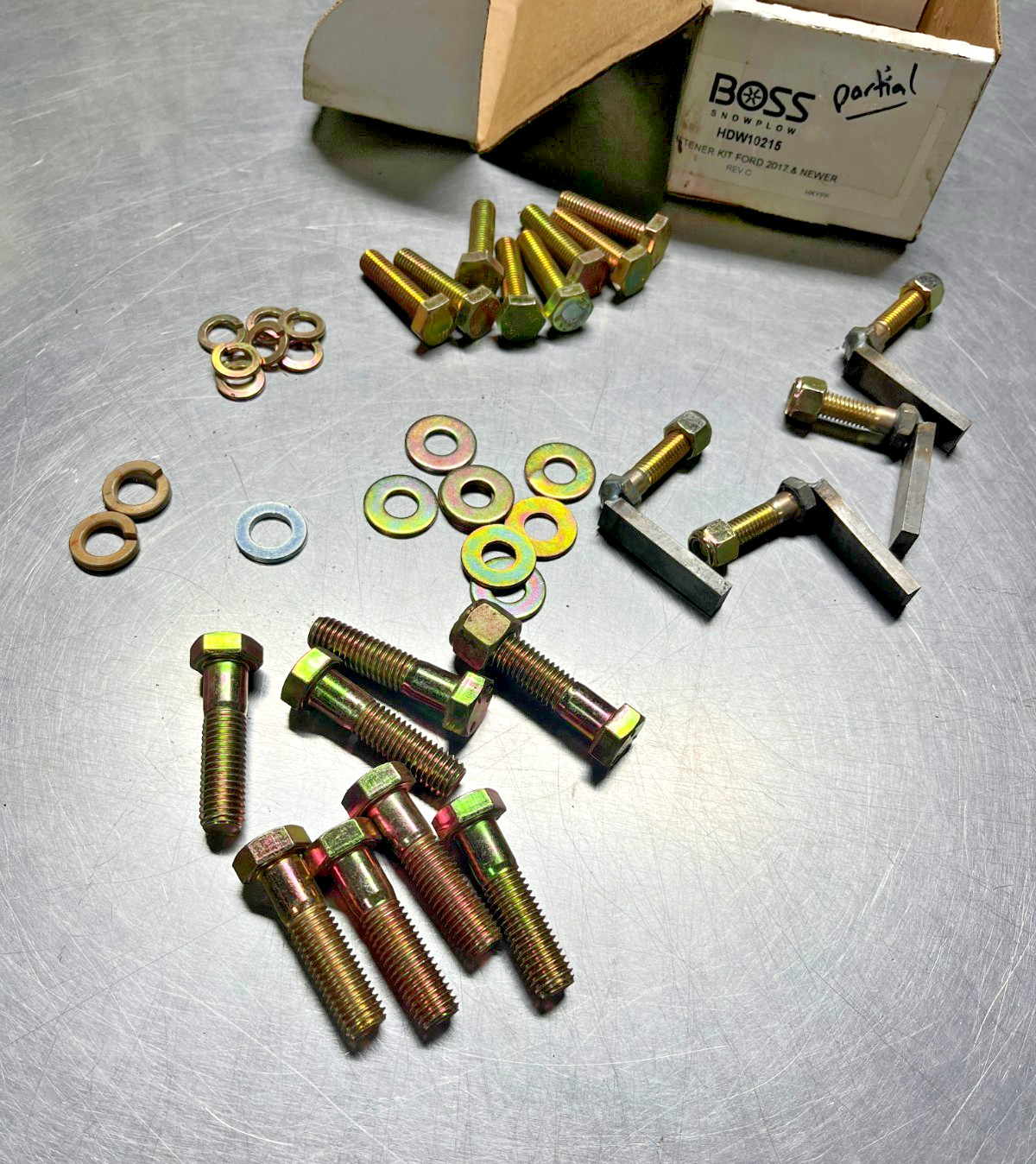 HDW10215 BOSS Snowplow PARTIAL Fastener KIT
