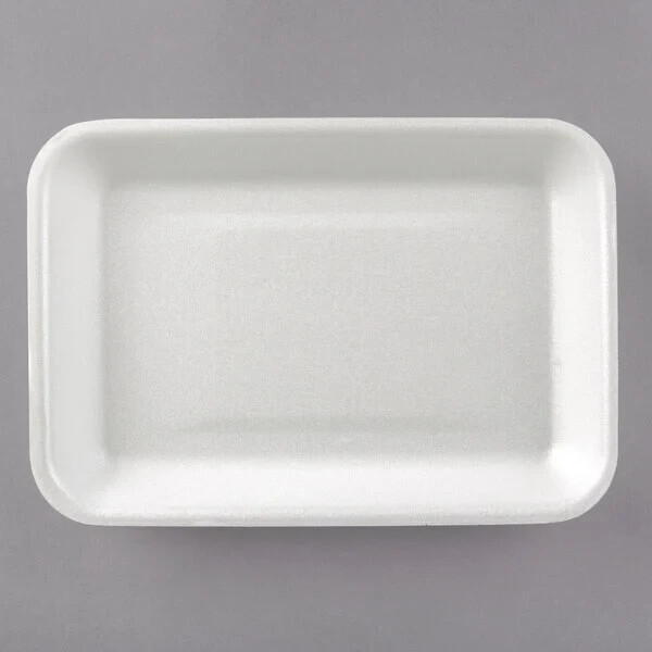 CKF 17SW, 17S White Foam Meat Trays, 125-Piece Bundle