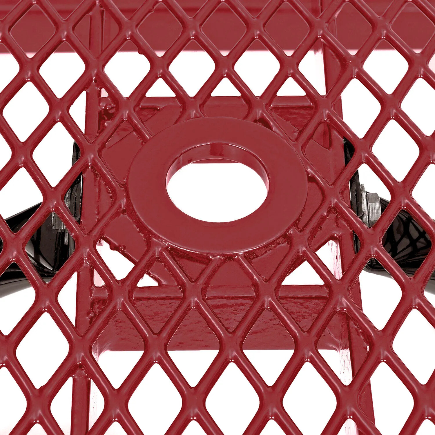 8' ADA Rectangular Picnic Table Expanded Metal Red (96" Long)