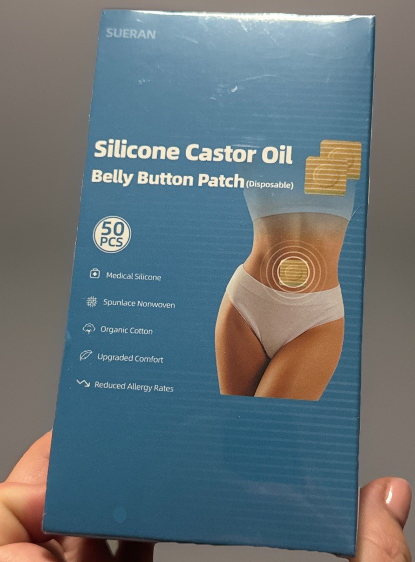 Silicone Castor Oil Belly Button Patches. Disposable Self Adhesive Sealed In Box
