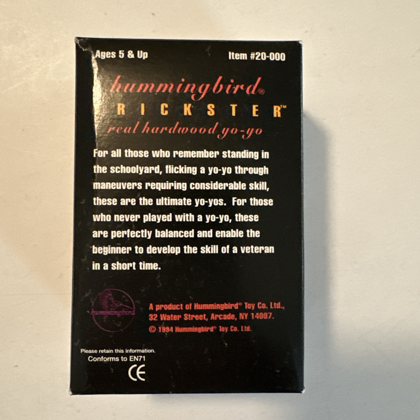 HUMMINGBIRD TRICKSTER YO-YO     NEW