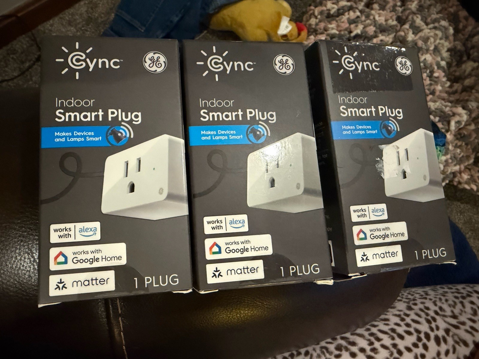 Lot Of 3 NEW GE Cync Indoor Smart Plug Tested & Works with Alexa & Google Home