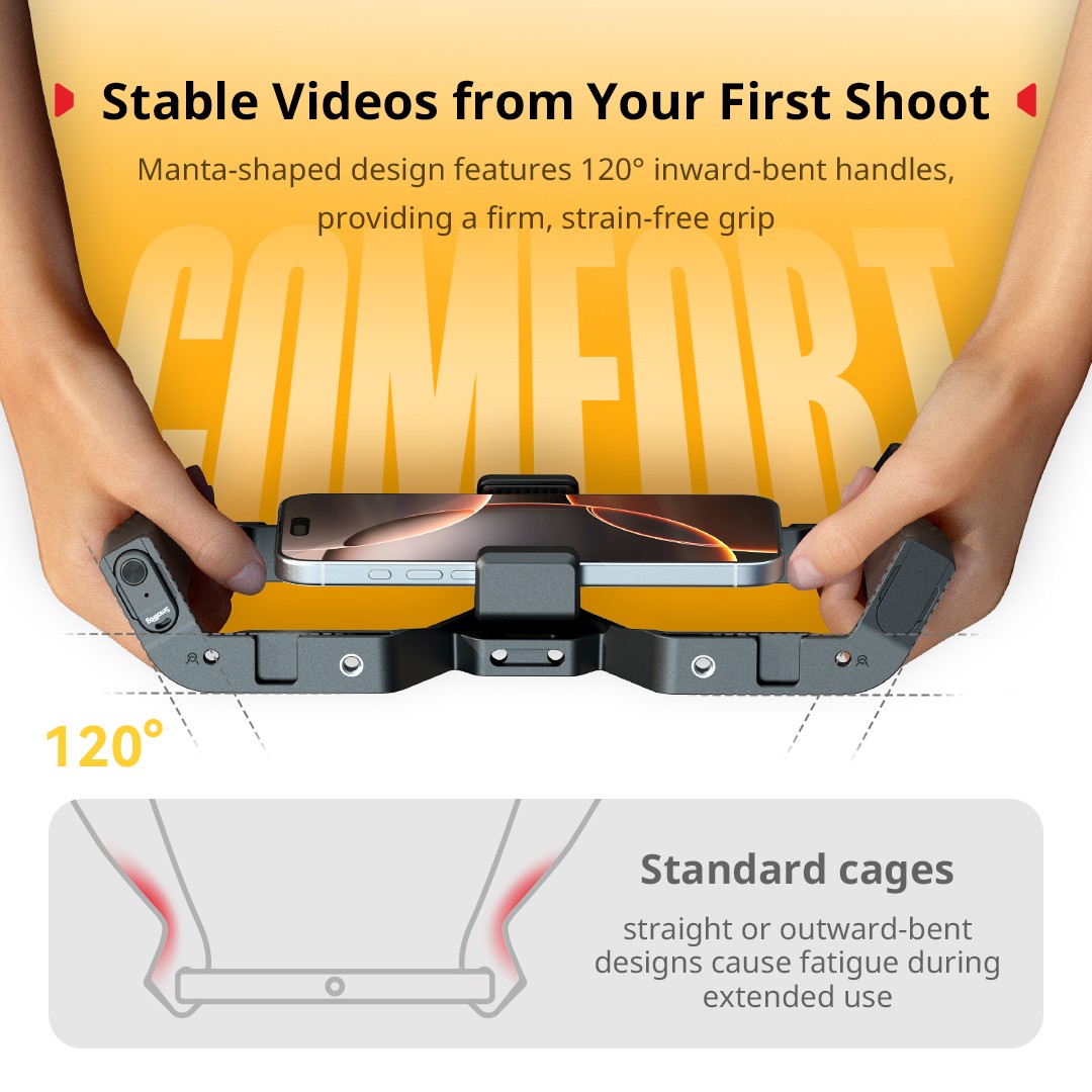 SmallRig IG-01 IntegraGrip Universal Phone Cage with WR-06 Wireless Controller