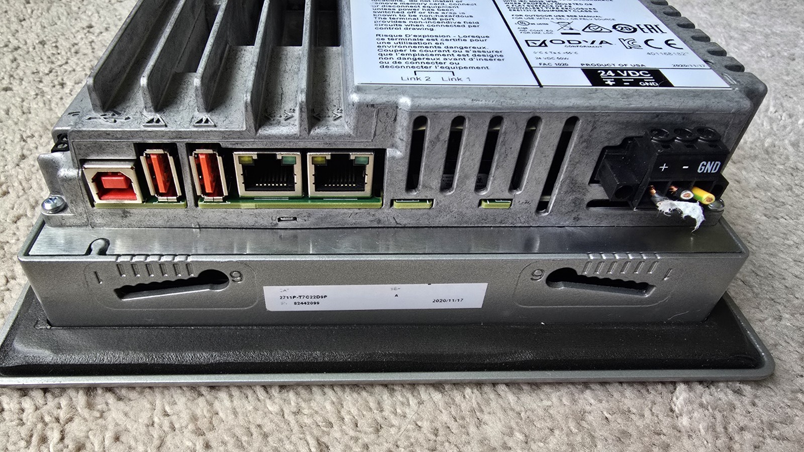 2711P-T7C22D9P Series A PanelView Plus 7 HMI