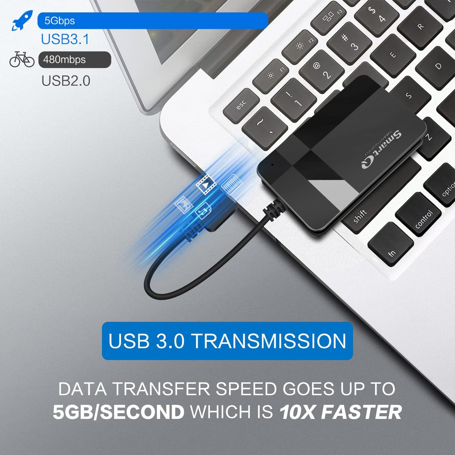 C368 USB 3.0 Card Reader - Plug & Play, Compatible with Apple & Windows, Support