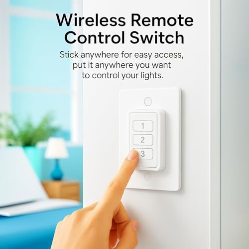 656ft Wireless Wall-Switch: Remote Control Outlet — Lights & Small 3 Pack