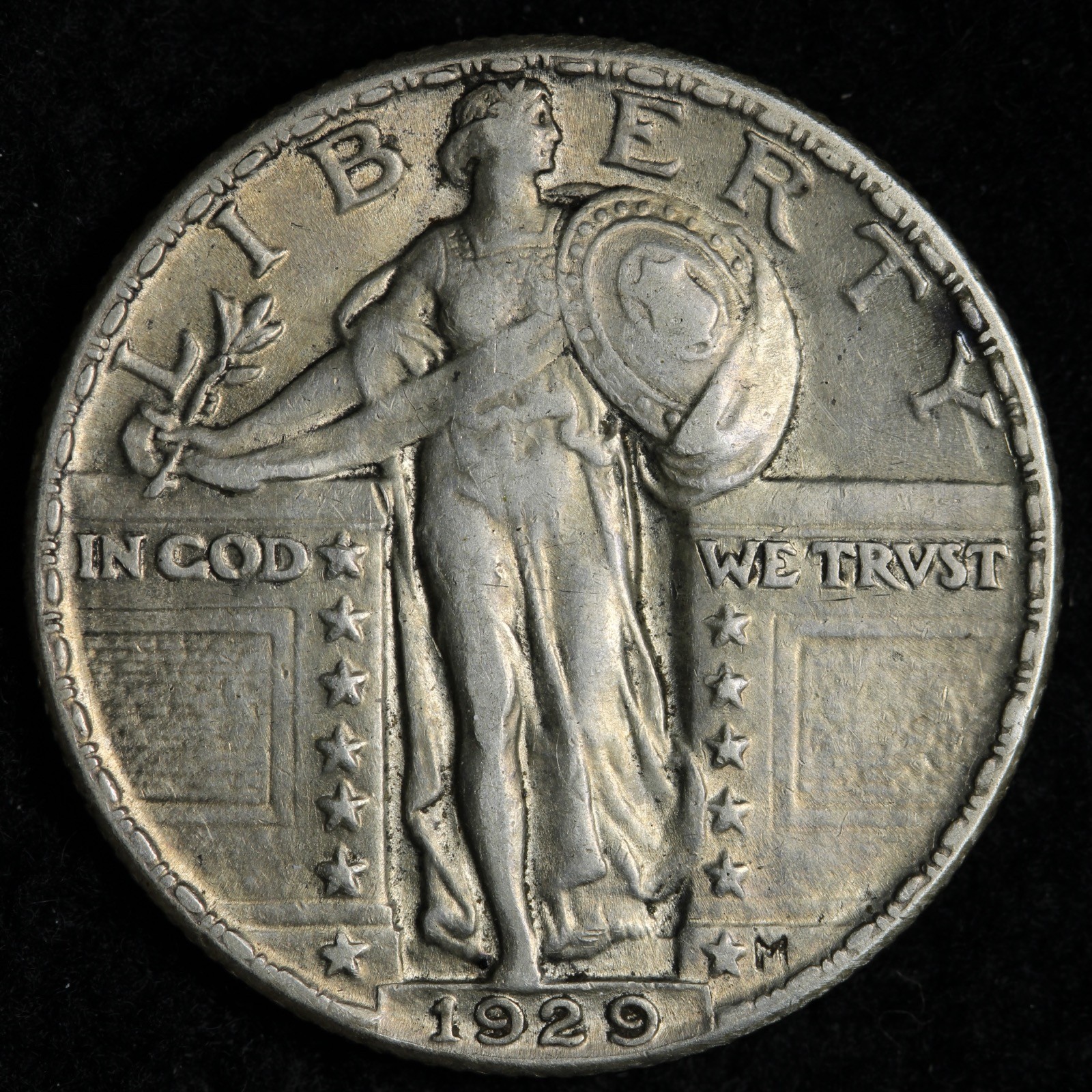 1929 Standing Liberty Silver Quarter AU+ E304 GYLM