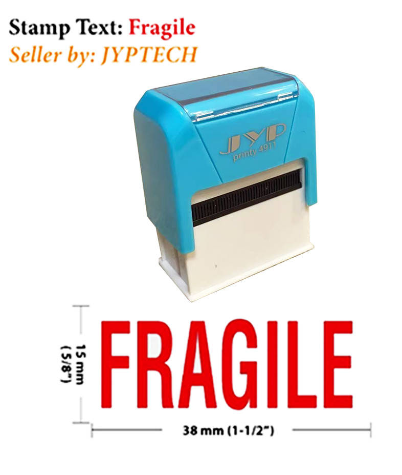 Fragile - JYP 4911R Self Inking Rubber Stamp (Red Ink)