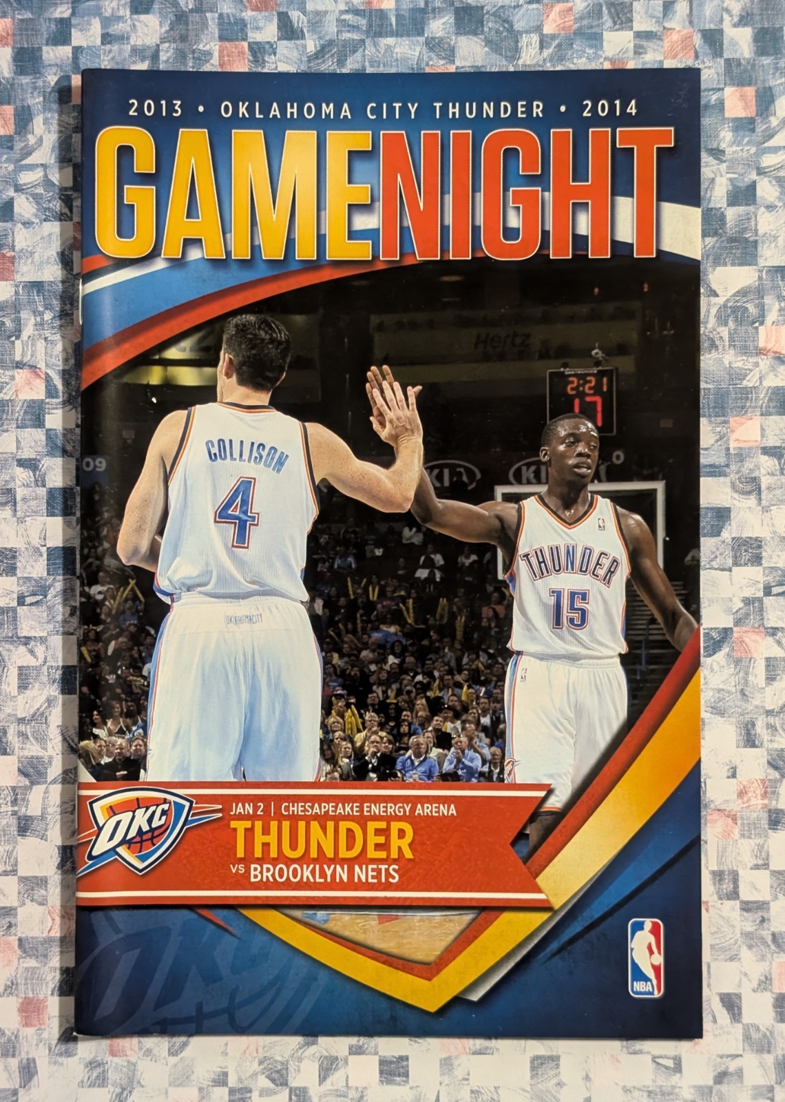 OKC Thunder GameNight Program - January 2, 2014 vs Nets - NBA Westbrook Durant