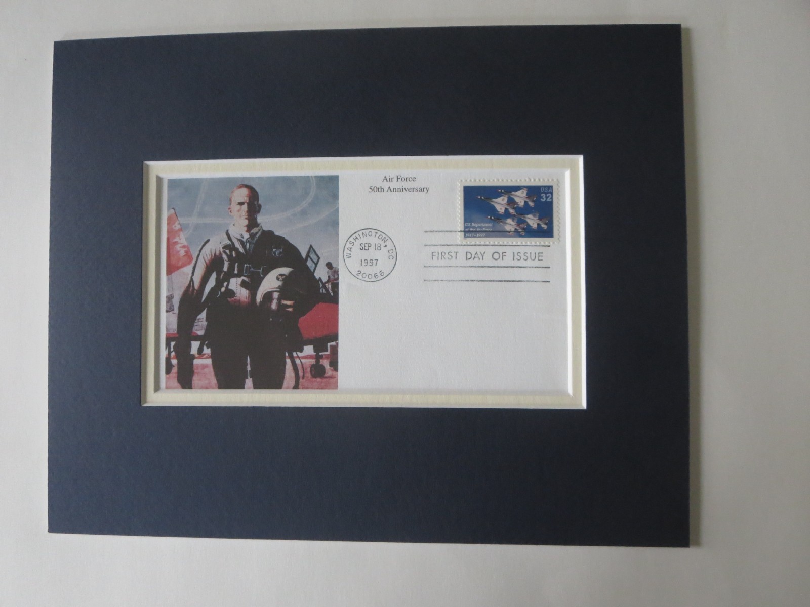 Saluting the U.S.  Air Force 50th Anniversary & First Day Cover of its own stamp