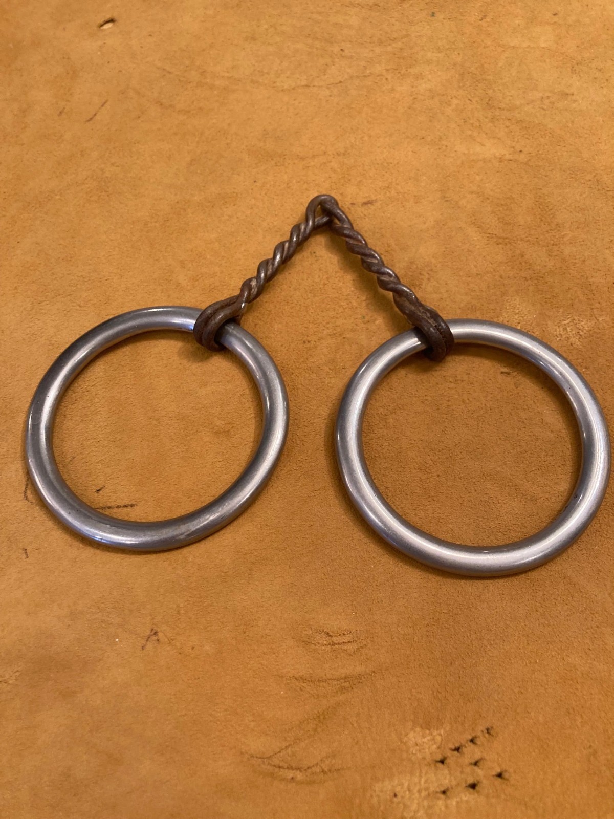 used loose ring snaffle bit twisted copper wire 5in mouth
