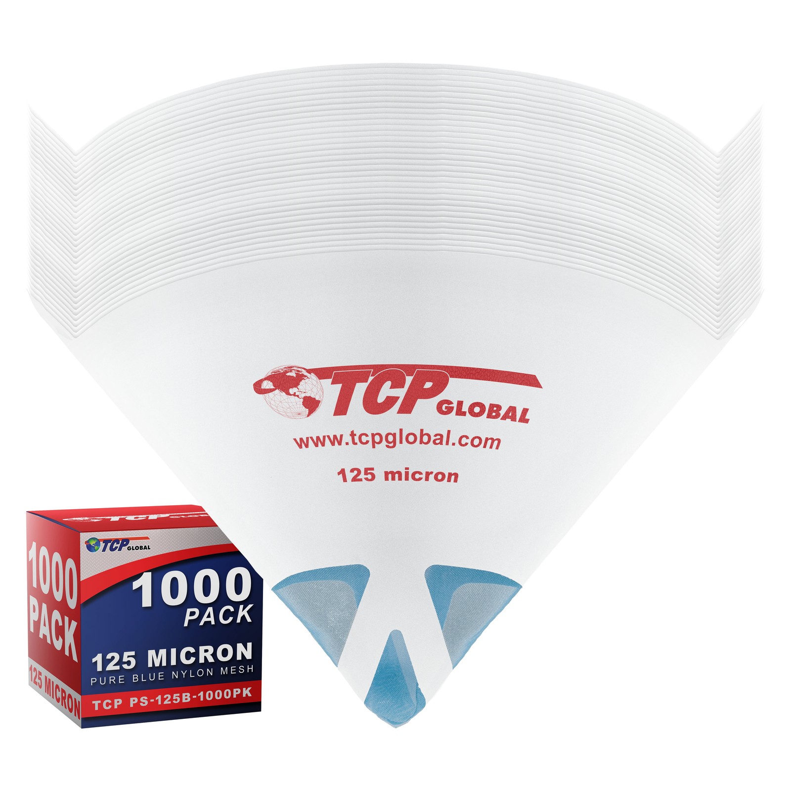 1000 Paint Strainers, Ultra-Fine 125 Micron Mesh Cone Filter Tips, Strain Auto