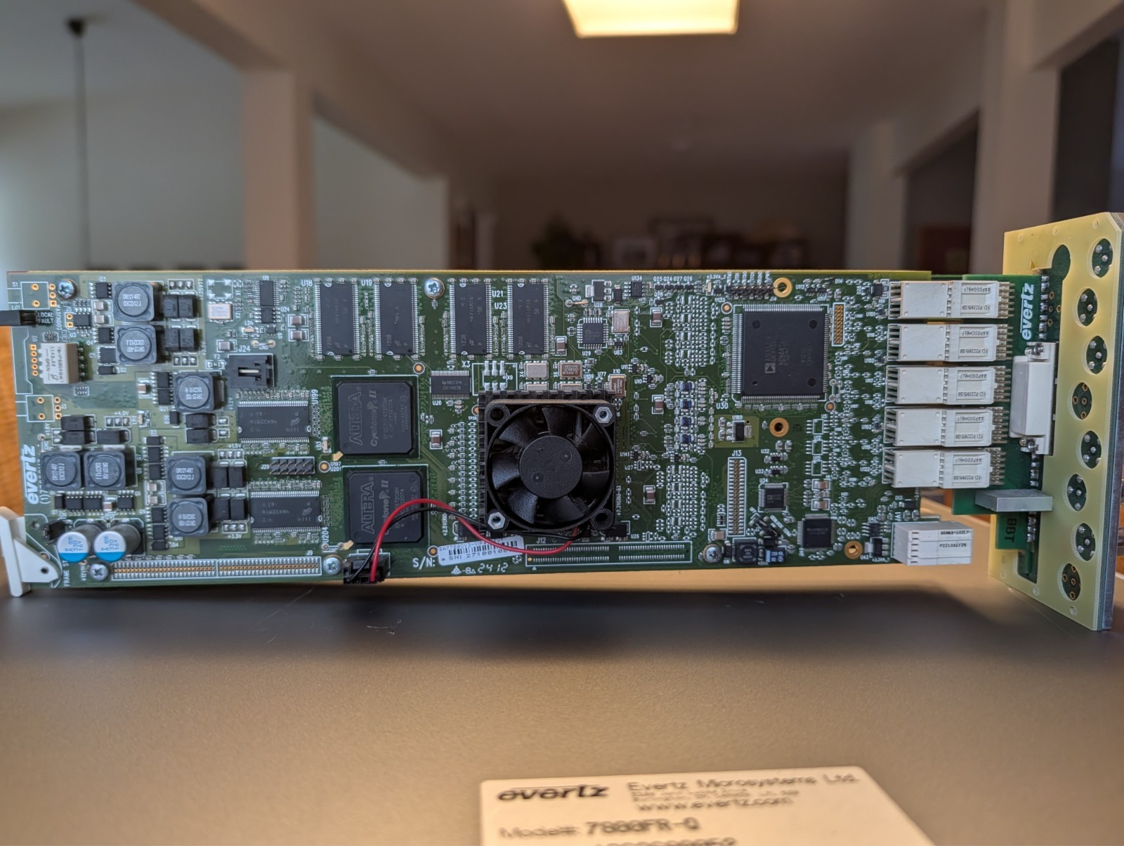 Evertz 7767VIP4-HSN 4 Input HD/SD/Analog Multiviewer Card with back for 7800FR