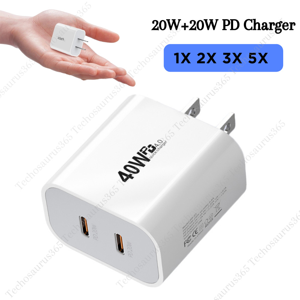 40W Fast Charger Block USB Type C Wall Power Adapter For iPhone 14 13 12 11 15 8