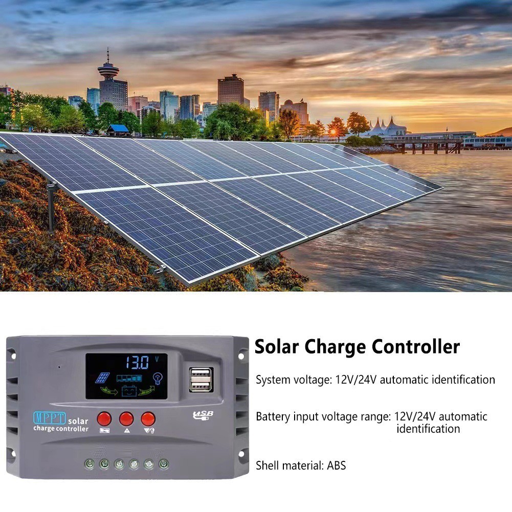 MPPT Controller Displays Current 30A Voltage Regulator Controller 12V24V New