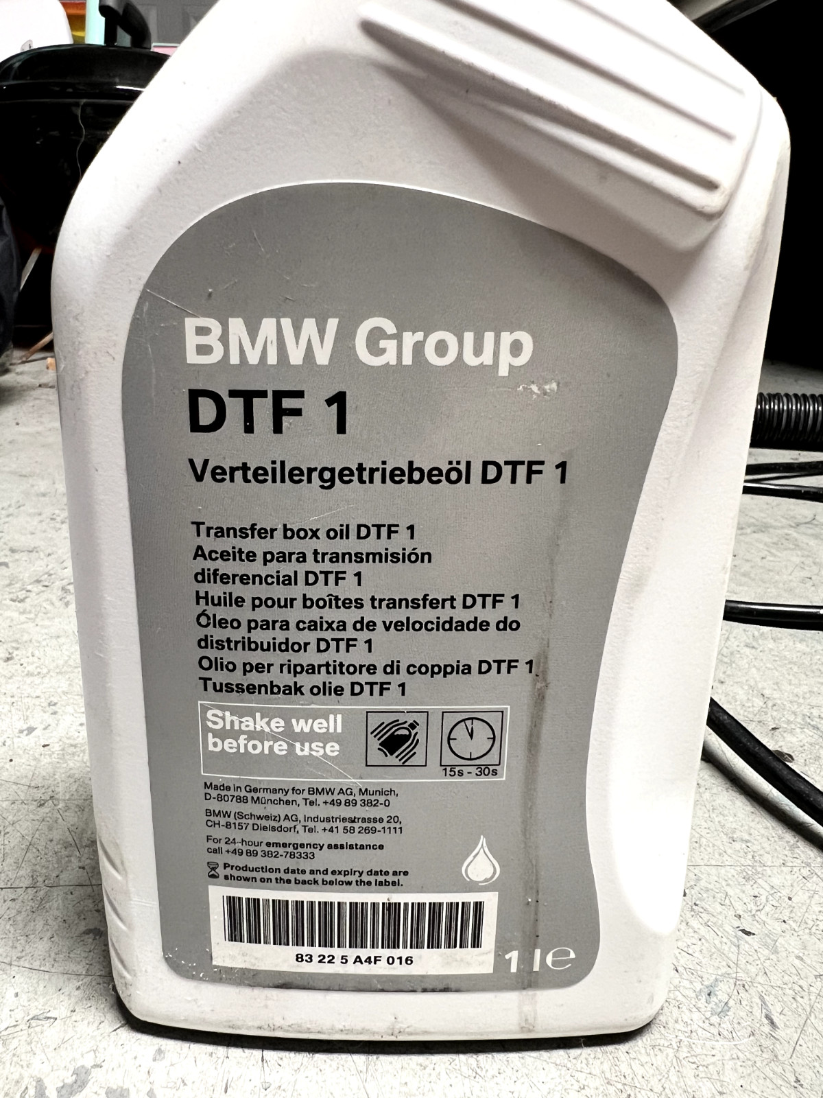 Genuine OEM BMW XDrive  Transfer Case Fluid PN 83225A4F016 DTF 1 -   1 Liter