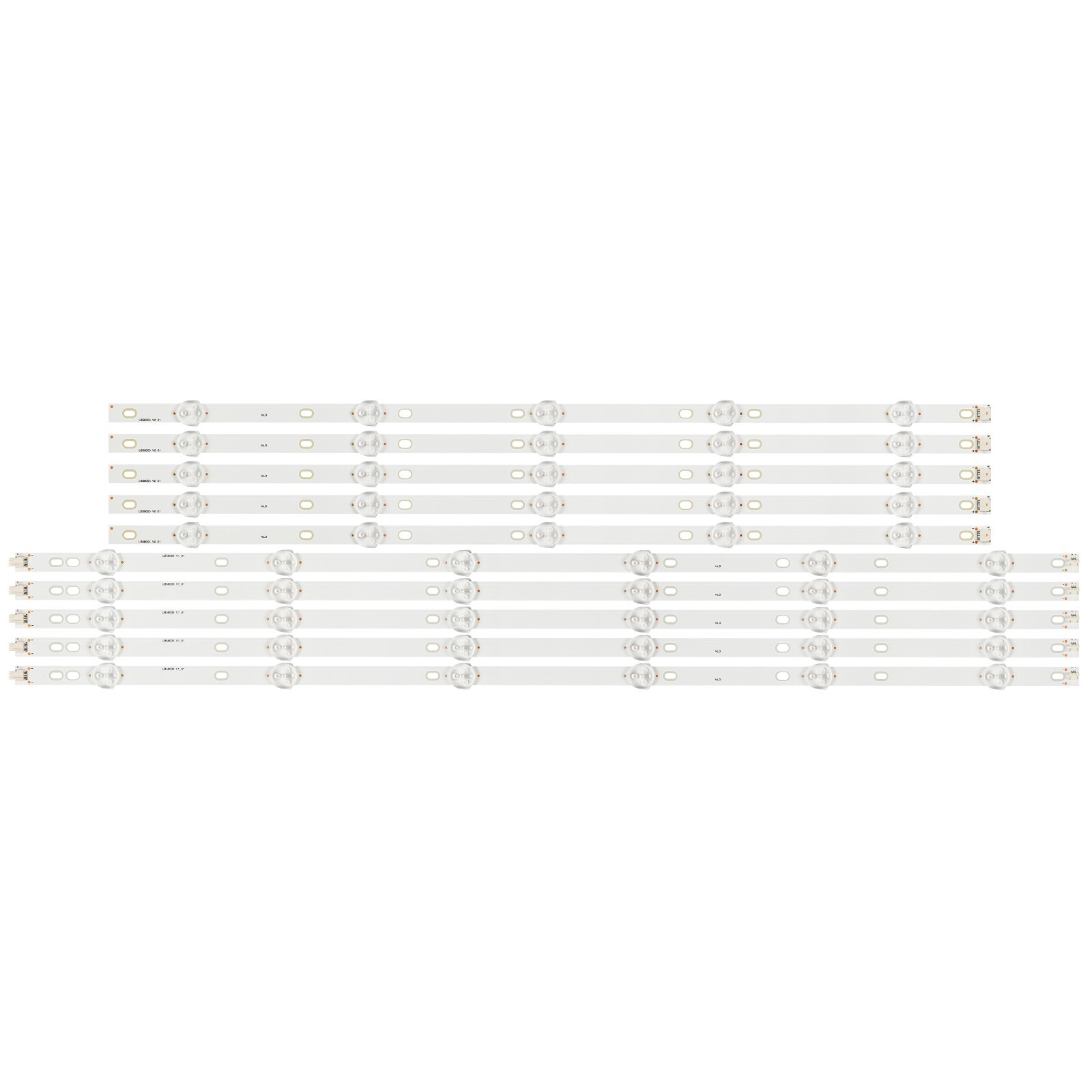 Kit/10pcs LED Backlight Strips For INSIGNIA NS-58DF620NA20 58PUS7555 LB58003