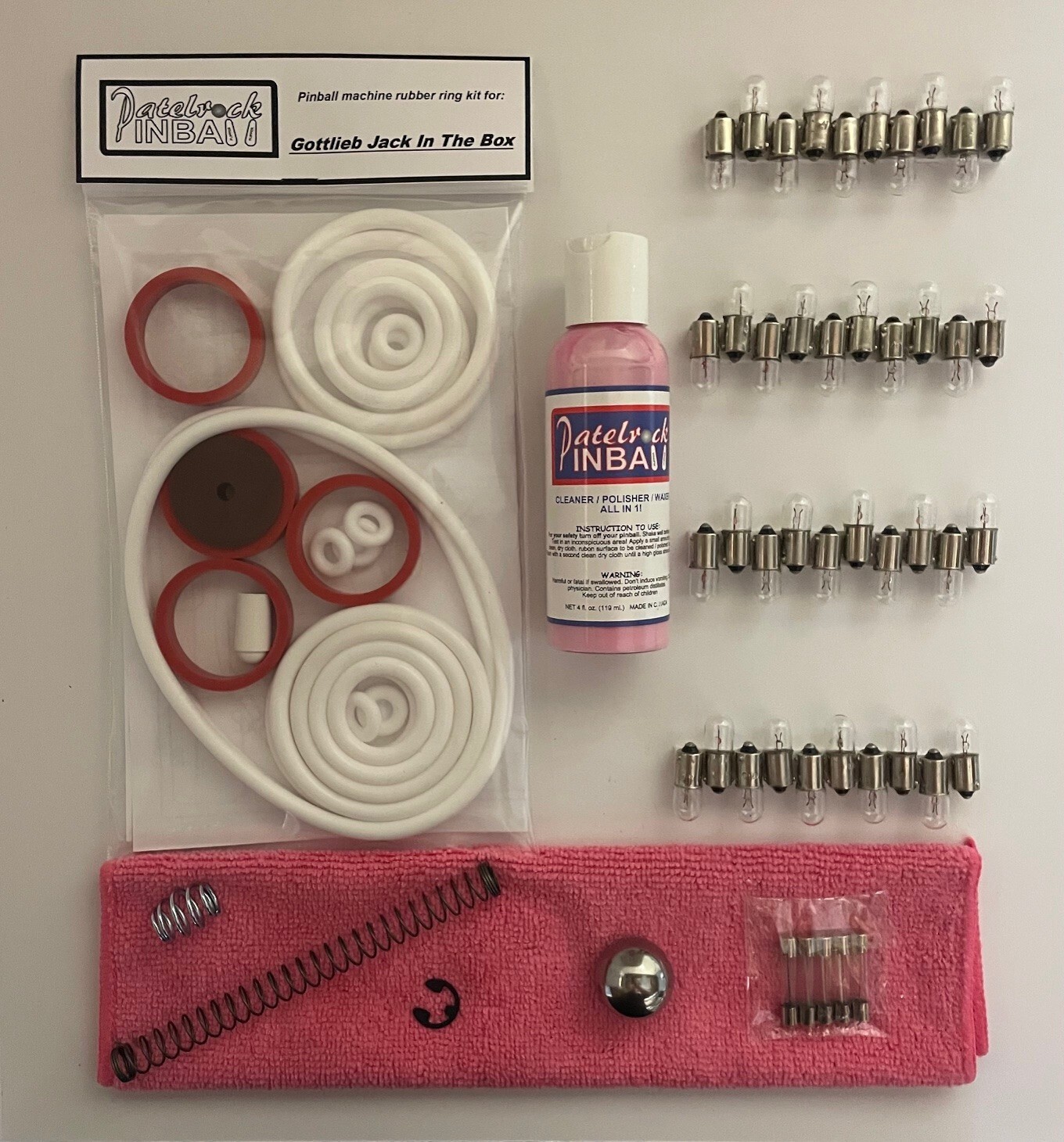 1973 Gottlieb Jack In The Box Pinball Machine Maintenance Tune Up Kit